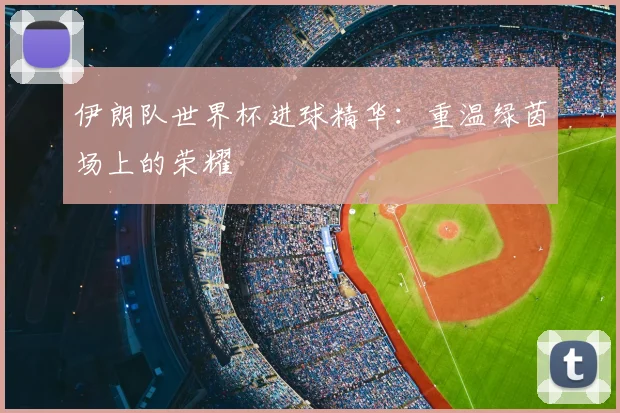 伊朗队世界杯进球精华:重温绿茵场上的荣耀